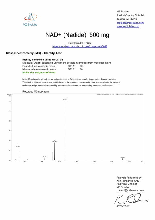NAD+ 500mg (5ML vial) - Image 3